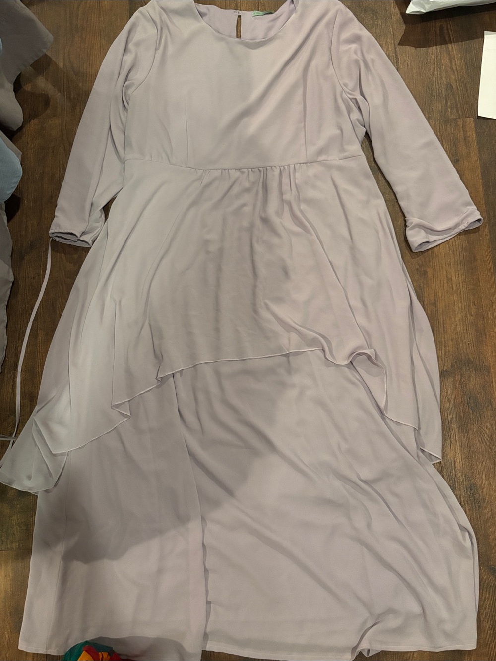 Women’s Pastel Lilac Layered Chiffon Dress
